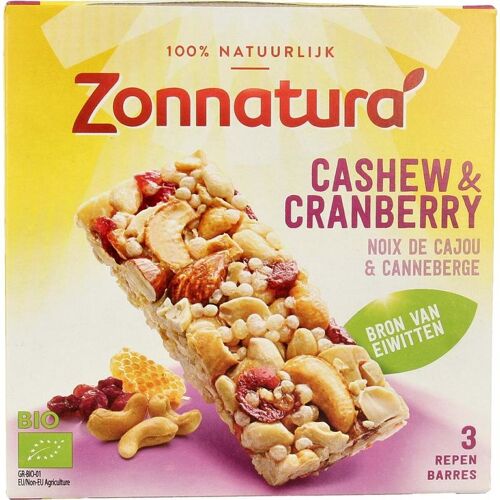 Zonnatura Notenreep cashew cranberry bio