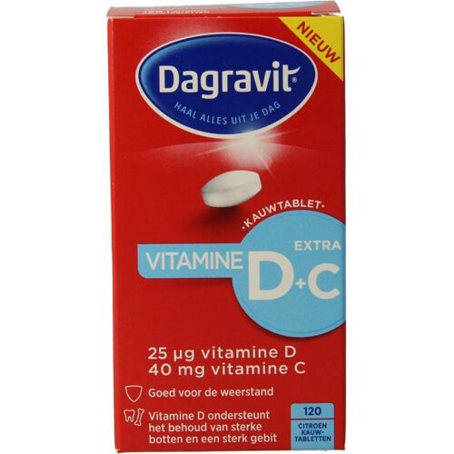 Dagravit Vitamine D3 25mcg vitamine C (120 Kauwtab)