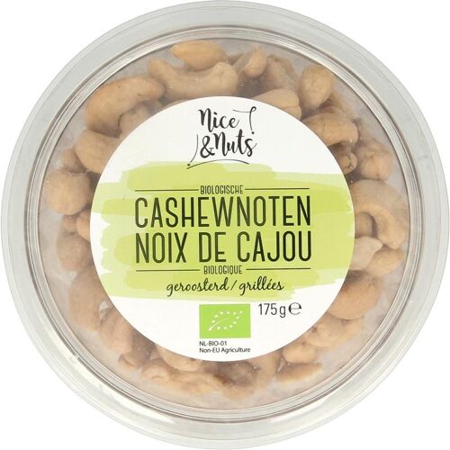 Nice & Nuts Cashewnoten zonder zeezout geroosterd bio