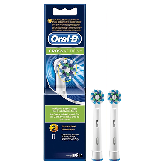 Braun Oral-B Cross Action opzetborstels - 2 stuks