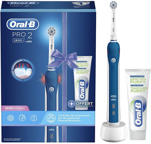 Braun Oral-B PRO 2 2800 Blue Sensi UltraThin + Tandpasta