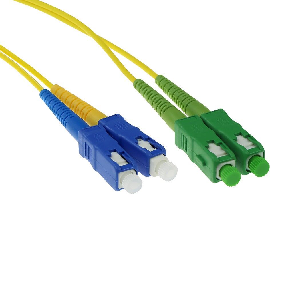 ACT RL3850 Glasvezel patchkabel Duplex LSZH Singlemode SC/APC-SC/UPC 9/125 OS2 - 50 meter