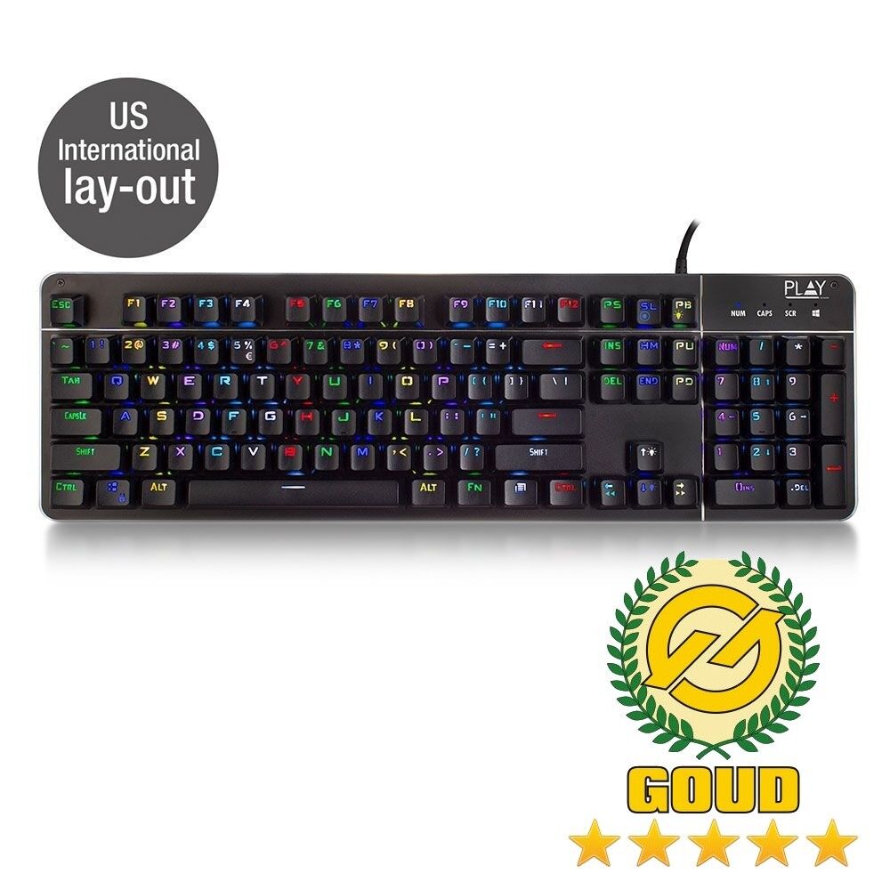 Ewent PL3350 Mechanisch Gaming Toetsenbord met RGB-verlichting Qwerty Toetsenbord