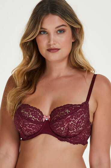 Hunkemöller Niet-voorgevormde beugel bh Rose Rood  - Rood - Size: E75