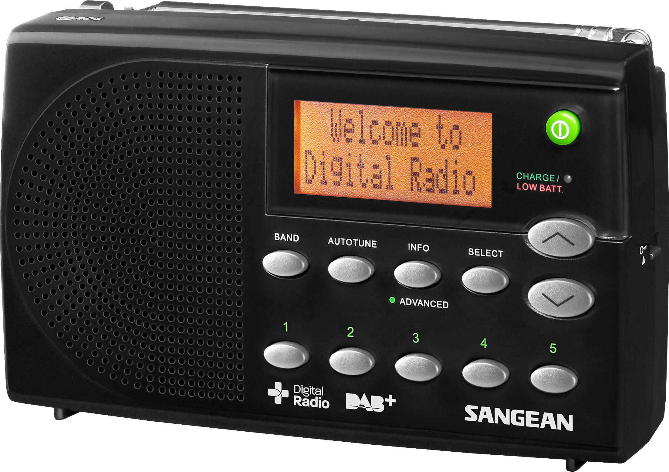 Sangean DPR-65 Basic, digitale radio, DAB+, zwart