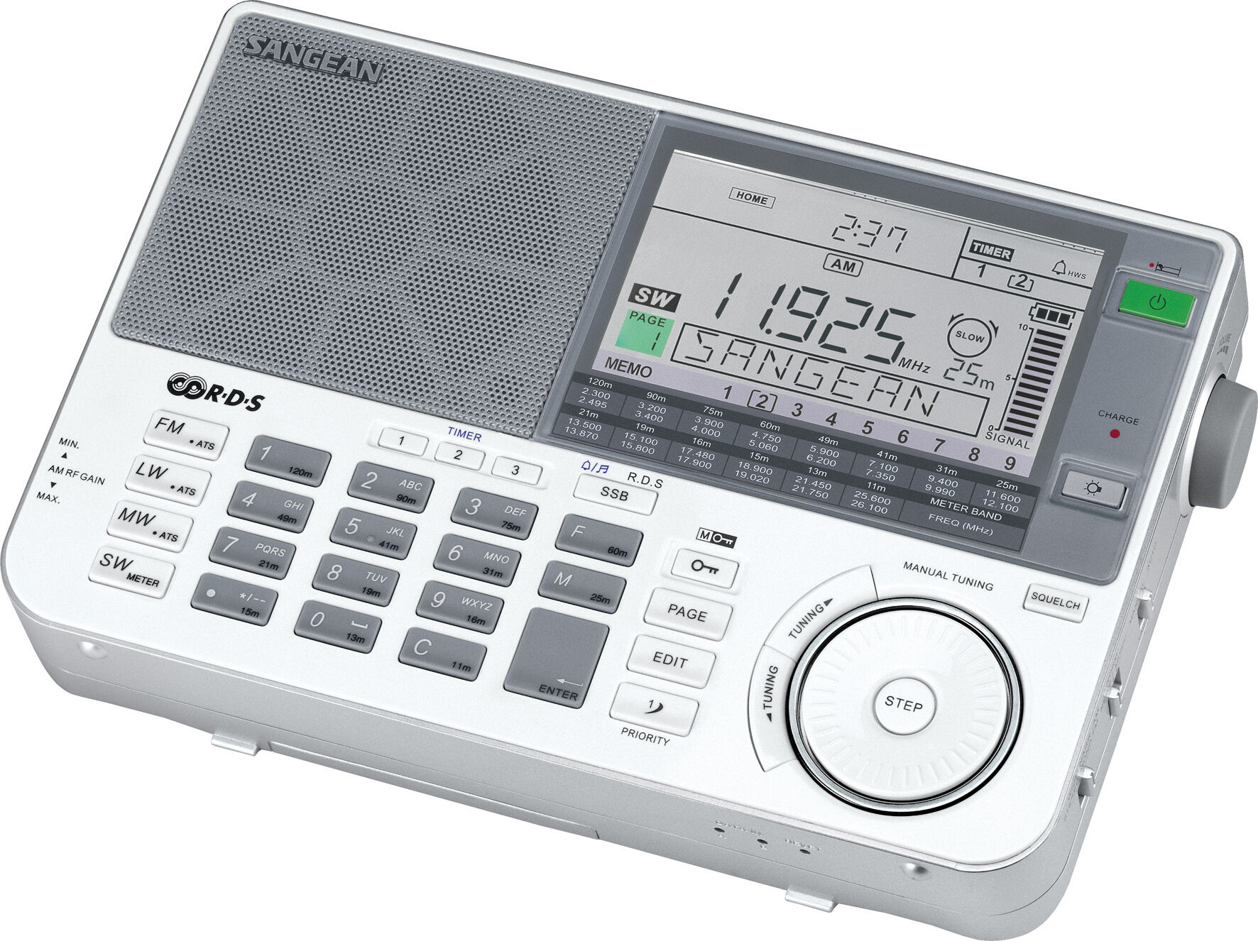 Sangean ATS-909X, wereld ontvanger, wit