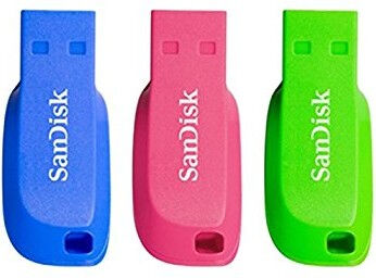 SanDisk Cruzer Blade USB Flash Drive 16GB (3-pack)