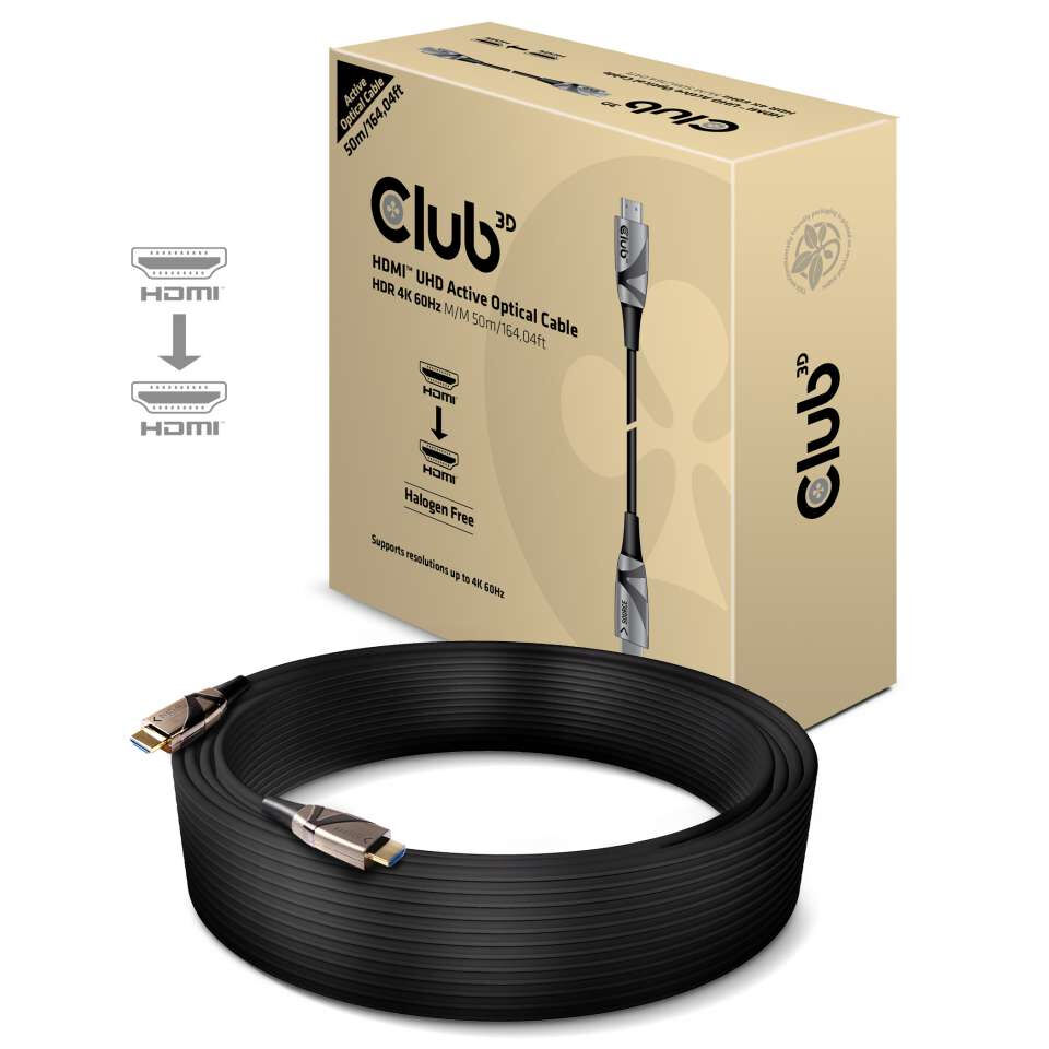 Club 3D HDMI 2.0 Active Optical Hybrid Cable 50m M/M