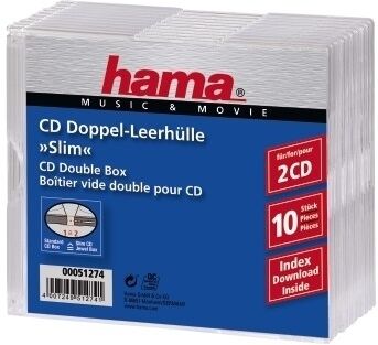 Hama Cd Slim Double Box, 10-P.