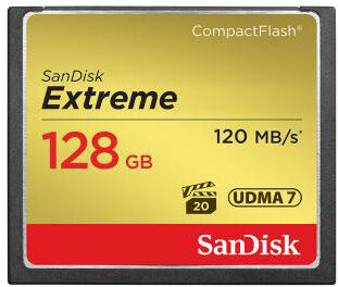 SanDisk 128GB CF - Extreme - 120MB/s