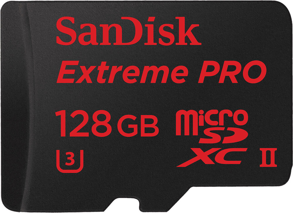 SanDisk MicroSDXC Extreme Pro 128GB UHS II 275MB/s reader