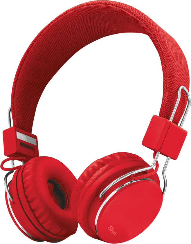 Trust Ziva Foldable Headphone for smartphone/tablet - Red