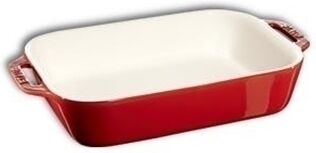 Staub Rechthoekige gratineerschaal 27 x 20 cm - kers 2,4 l