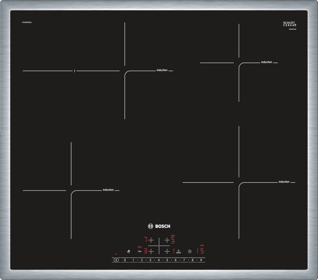 Bosch PIF645FB1E Inductie vitrokeramisch 60cm Inox kader