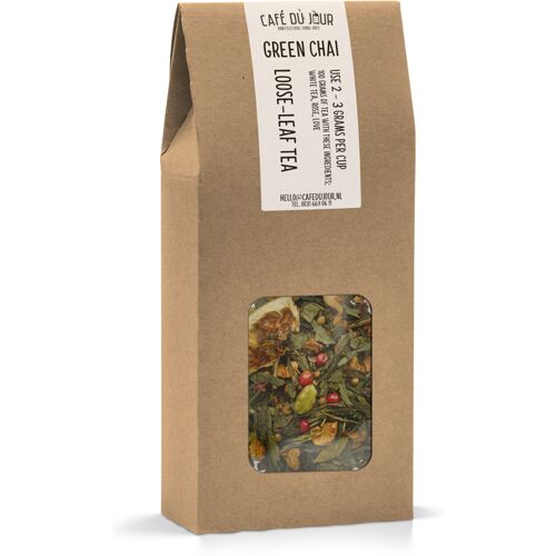 Green Chai - Groene Thee 100 gram - Café du Jour losse thee