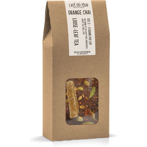 Orange Chai - rooibos thee 100 gram - Café du Jour losse thee