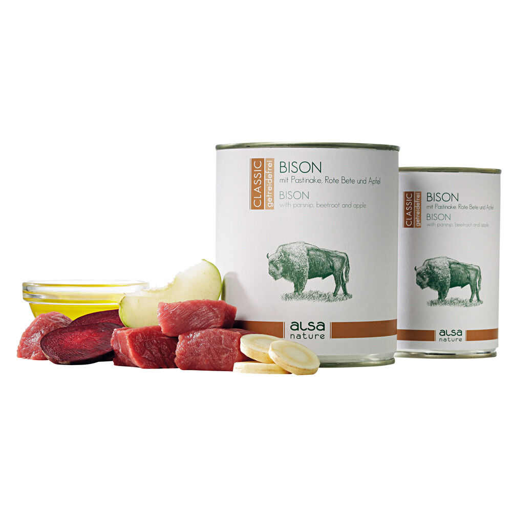 alsa-nature Bizon met pastinaak, rode bieten & appel - - 12 x 400 g