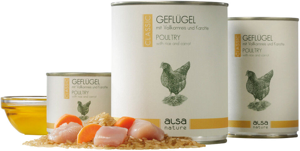 alsa-nature Gevogelte met volkorenrijst en wortel - - 12 x 800 g