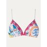 Seafolly Wish You Were Here triangel bikinitop met print - Wit