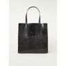 Ted Baker Croccon shopper met crocostructuur - Zwart