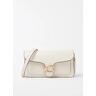 Coach Tabby clutch van leer met afneembare schouderriem - Creme