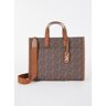 Michael Kors Gigi Large shopper met logoprint en afneembare schouderriem - Bruin