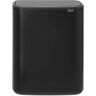 Brabantia Bo Touch Bin recycle duo prullenbak met deksel 2 x 30 liter - Zwart