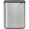 Brabantia Bo Touch Bin prullenbak met deksel 60 liter - Zilver