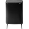 Brabantia Bo Touch Bin Hi recycle duo prullenbak met deksel op pootjes 2 x 30 liter - Zwart