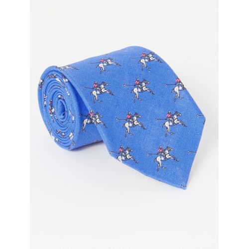 Ralph Lauren Stropdas van linnen met print - Royalblauw