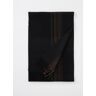 Paul Smith Sjaal in kasjmierblend met streepprint 175 x 40 cm - Zwart