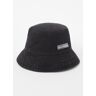 Acne Studios Bucket hoed met logo - Zwart