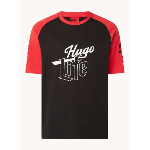 HUGO BOSS Dilife T-shirt met logoprint - Zwart