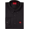 HUGO BOSS Evito slim fit overhemd met logoborduring - Zwart