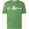 Aape T-shirt met logo- en backprint - Donkergroen