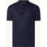 Tommy Hilfiger DC regular fit polo in linnenblend - Donkerblauw