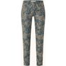 Brax Shakira mid waist slim fit chino met print - Blauw