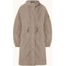 Airforce Parka met capuchon en trekkoord - Zand