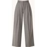 Reiss Otis high waist wide fit pantalon van wol - Grijs