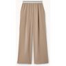 Reiss Abigail high waist wide fit pantalon met steekzakken - Beige