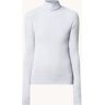 Acne Studios Top met col en logo - Lichtblauw