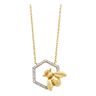 Diamond Point Queen Bee collier limited edition 150 - Geelgoud