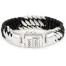 Buddha to Buddha Ben Mix armband van zilver - Zwart