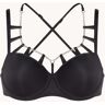 Marlies Dekkers Rocky City balconette bh met opengewerkte details - Zwart