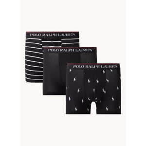 Ralph Lauren Boxershorts met logoband in 3-pack - Zwart
