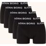 Björn Borg Essential boxershorts met logoband in 5-pack - Zwart