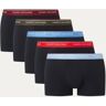 Tommy Hilfiger Boxershorts met logoband in 5-pack - Zwart