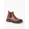 Tommy Hilfiger Chelsea boot van leer - Hazelnootbruin