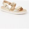 Steve Madden Mona sandaal van leer met metallic finish - Goud