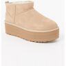 UGG Classic Ultra Mini Platform enkellaars van suède - Camel